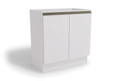 Balcão Cozinha Kappesberg Maxxi G744 c/2 Portas s/Tampo 80cm - Branco