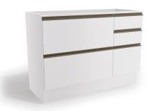 Balcão Cozinha Kappesberg Maxxi G746 c/1 Porta 4Gavs s/Tampo 120cm - Branco