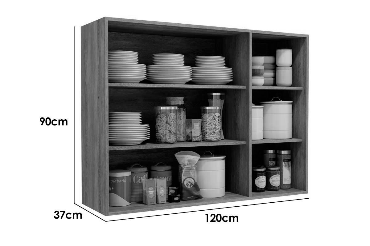Armário Aéreo Cozinha Kappesberg Maxxi G766 c/3 Portas 120cm