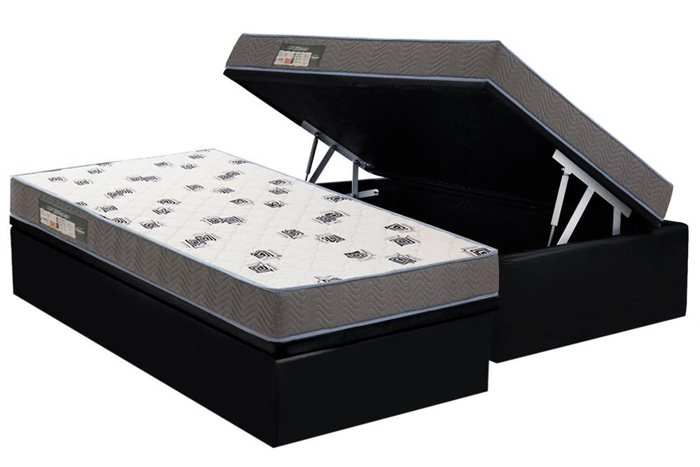 Cama Box Baú CRC +Colchão Espuma D33 Light Ortobom