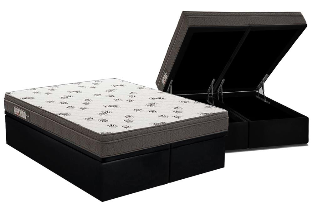 Cama Box Baú CRC +Colchão Espuma D45 Light Ortobom