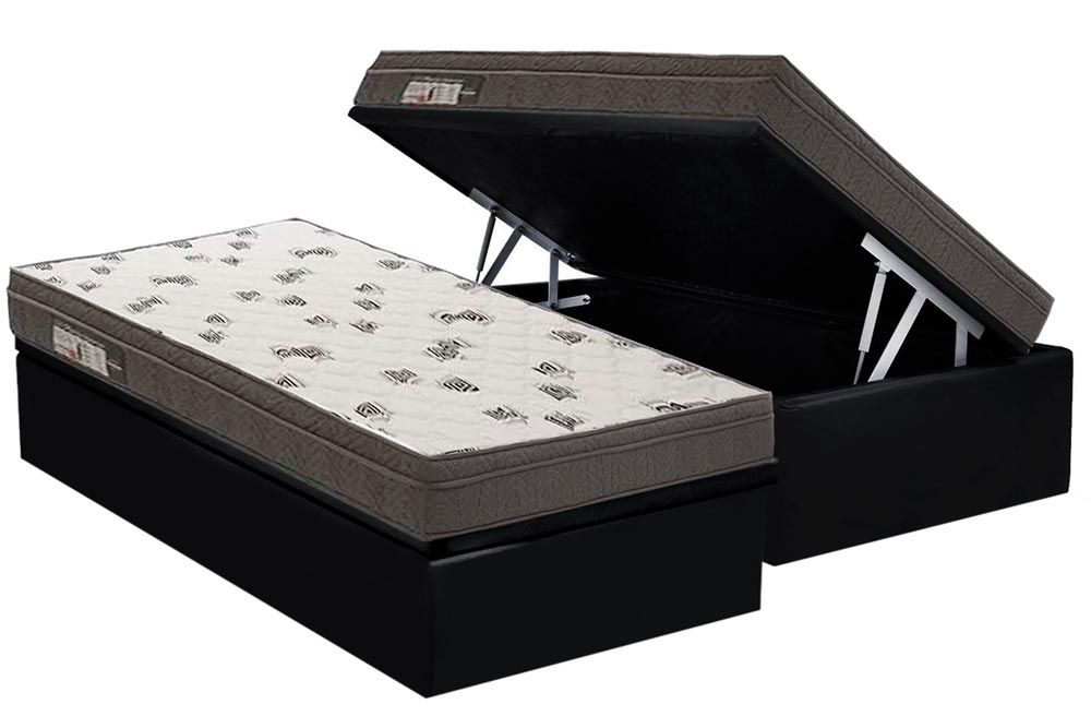 Cama Box Baú CRC +Colchão Espuma D45 Light Ortobom