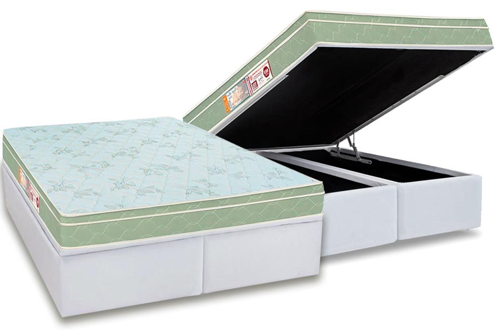 Cama Box Baú CRC +Colchão D33 Sleep Max Castor