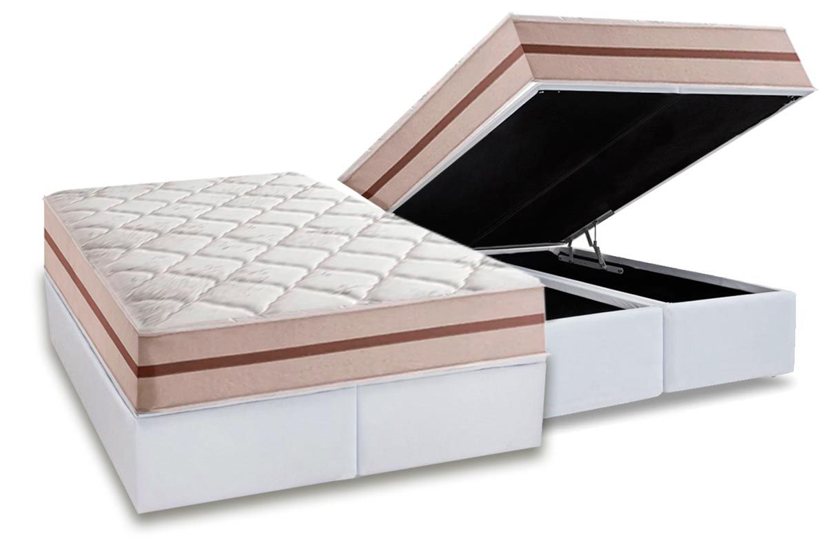 Cama Box Baú CRC +Colchão Molas Classic Anjos