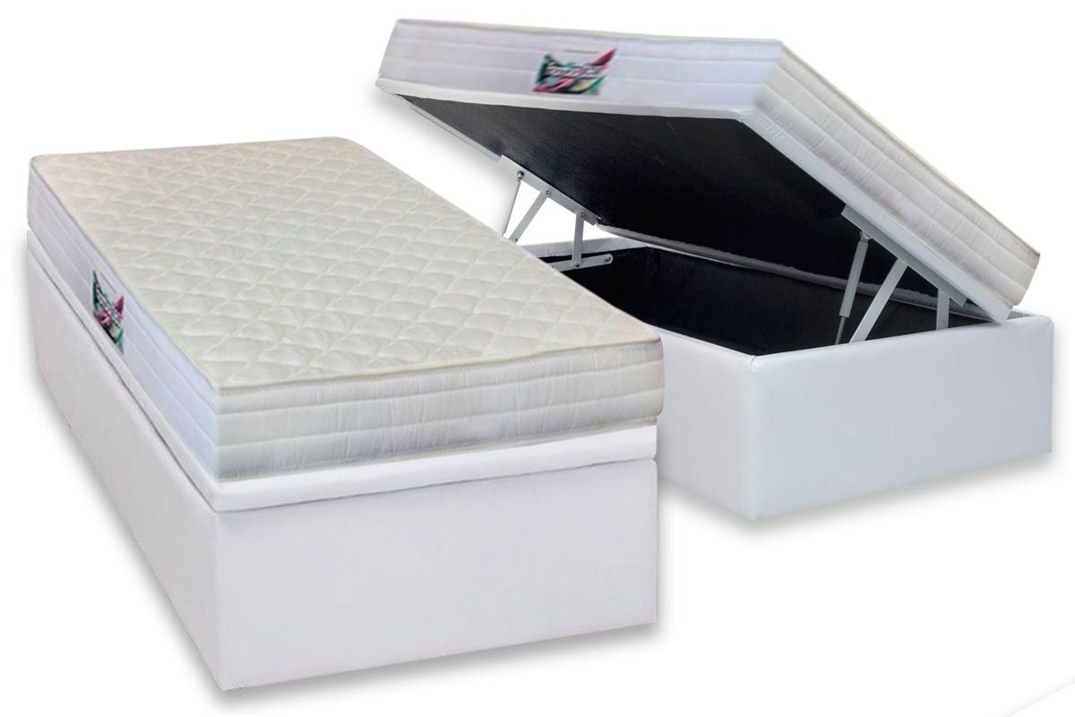 Cama Box Baú CRC +Colchão Ortopédico Frontier Herval