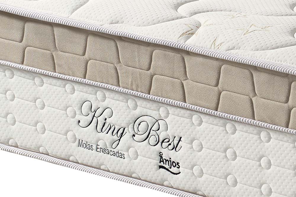 Cama Box Baú CRC +Colchão Molas King Best Anjos