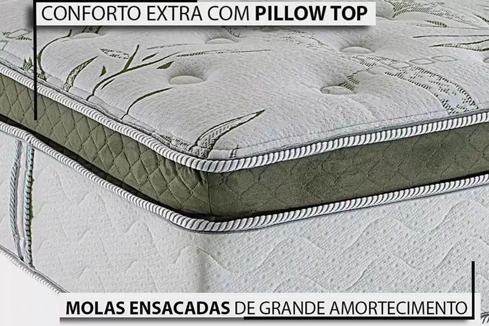 Cama Box Baú CRC +Colchão Molas Imperatore Herval