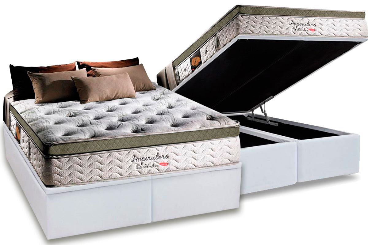 Cama Box Baú CRC +Colchão Molas Imperatore Herval
