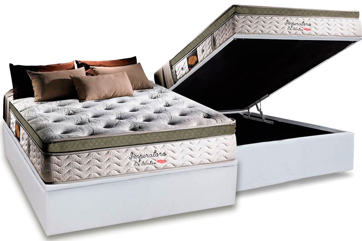 Cama Box Baú CRC +Colchão Molas Imperatore Herval
