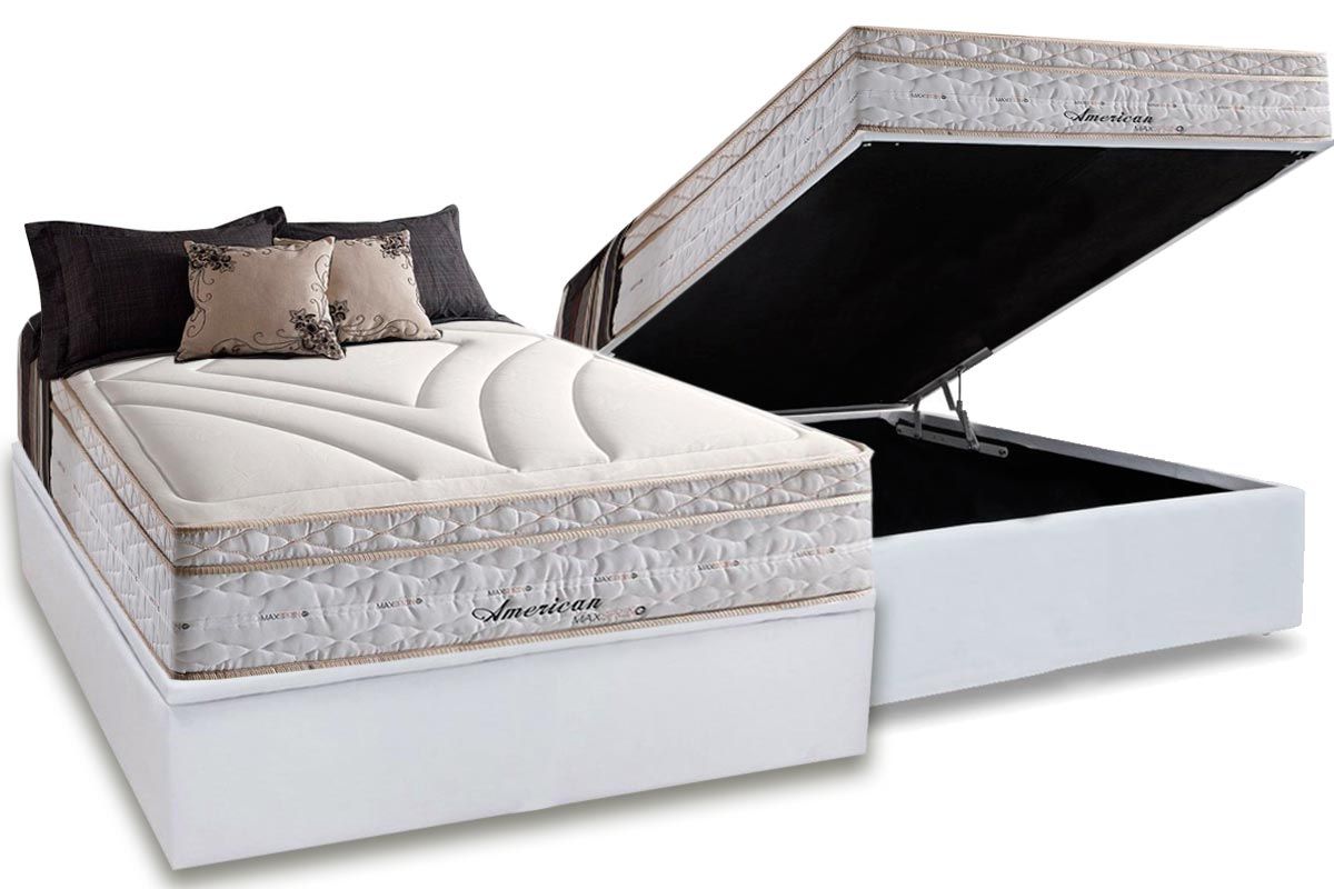 Cama Box Baú CRC +Colchão Molas American Herval