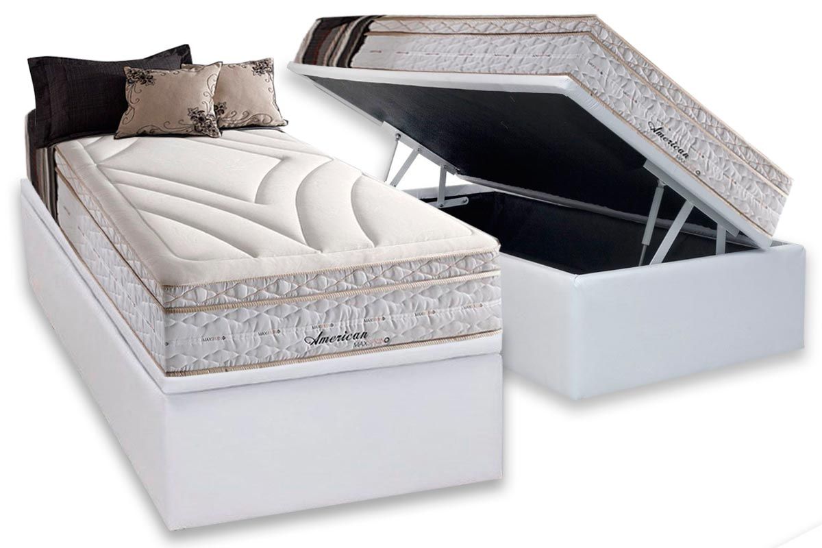 Cama Box Baú CRC +Colchão Molas American Herval