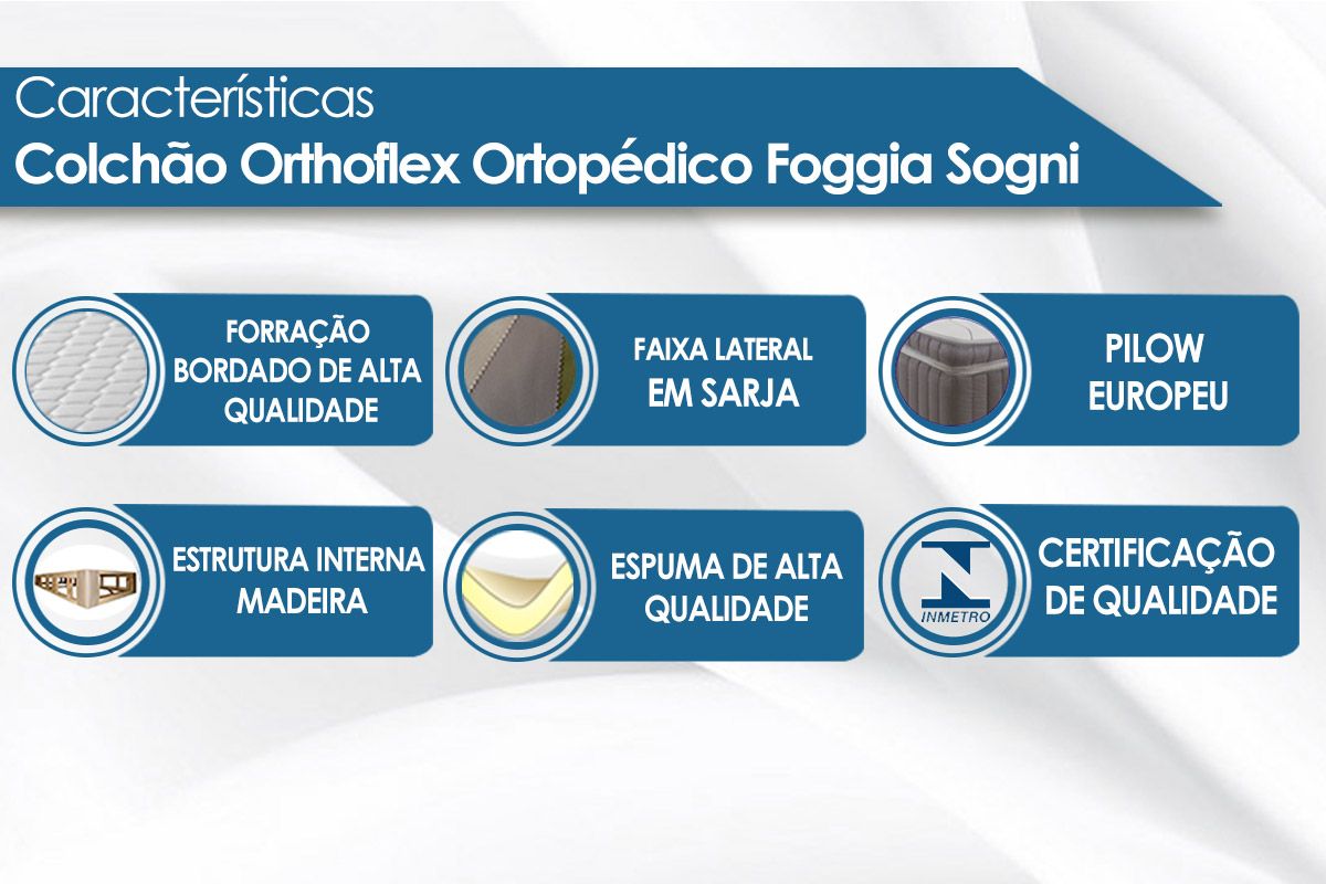 Cama Box Baú CRC +Colchão Ortopédico Sogni Orthoflex