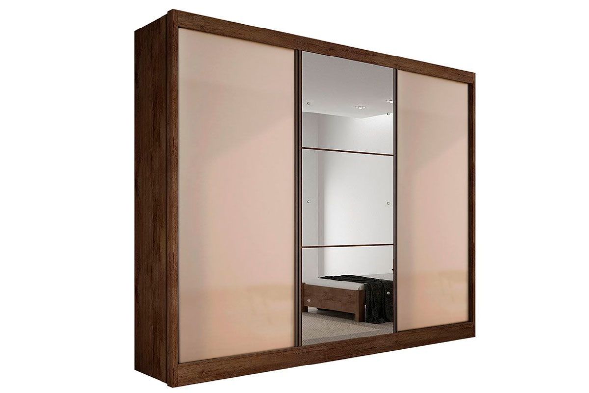 Guarda Roupa Casal 3 Portas Correr c/Espelho 6Gavs Toulon/Sonetto Plus N. Horizonte Guarda Roupa Casal 3 Portas Correr c/Espelho 6Gavs Toulon/Sonetto Plus N. Horizonte