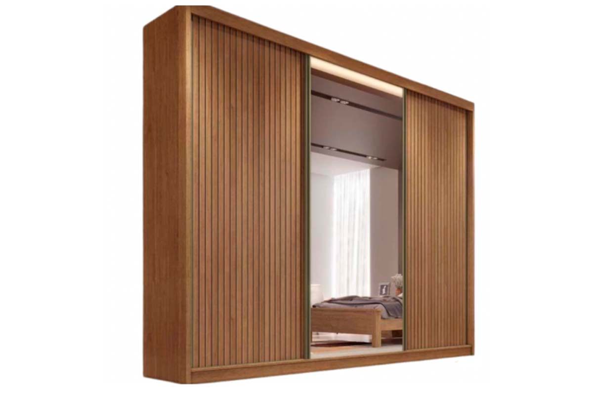 Guarda Roupa Casal 3 Portas Correr c/Espelho 6Gavs Toulon/Sonetto Plus N. Horizonte Guarda Roupa Casal 3 Portas Correr c/Espelho 6Gavs Toulon/Sonetto Plus N. Horizonte