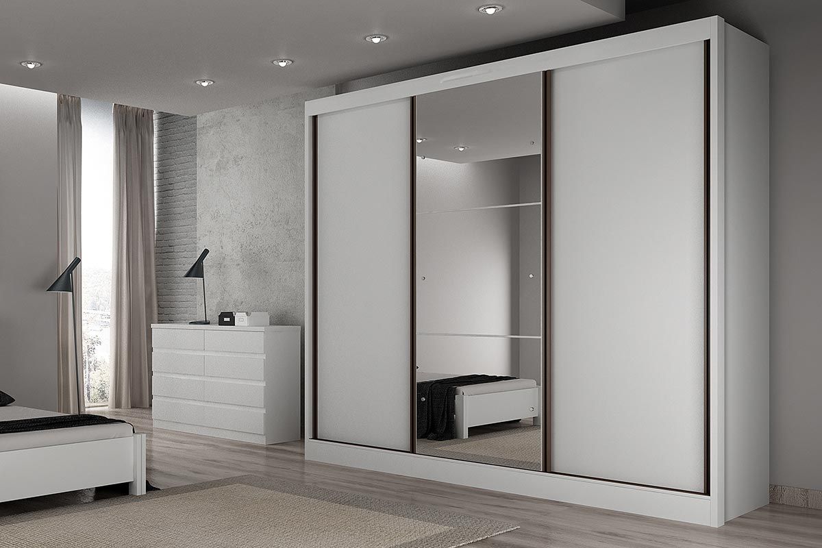 Guarda Roupa Casal 3 Portas Correr c/Espelho 6Gavs Toulon/Sonetto Plus N. Horizonte Guarda Roupa Casal 3 Portas Correr c/Espelho 6Gavs Toulon/Sonetto Plus N. Horizonte