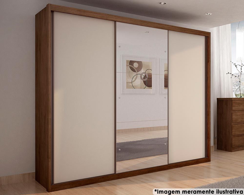 Guarda Roupa Casal 3 Portas Correr c/Espelho Paradizzo/Palazzo N. HorizonteCacau Canela/Fendi Guarda Roupa Casal 3 Portas Correr c/Espelho Paradizzo/Palazzo N. HorizonteCacau Canela/Fendi
