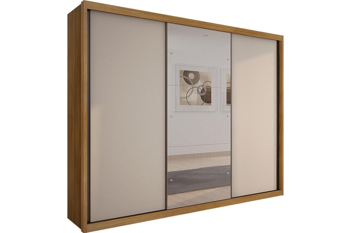 Guarda Roupa Casal 3 Portas Correr c/Espelho Paradizzo/Palazzo N. HorizonteCumaruFendi 25 Guarda Roupa Casal 3 Portas Correr c/Espelho Paradizzo/Palazzo N. HorizonteCumaruFendi 25