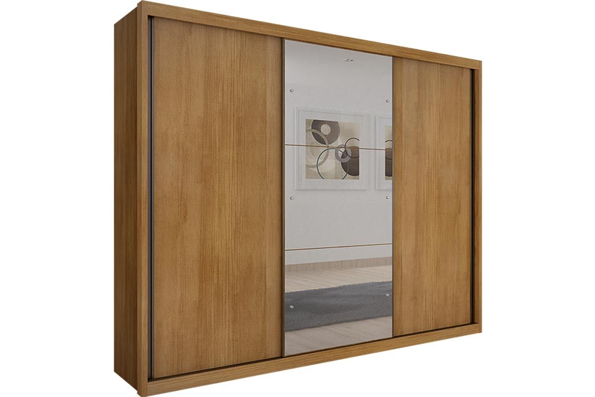 Guarda Roupa Casal 3 Portas Correr c/Espelho Paradizzo/Palazzo N. HorizonteCumaru Guarda Roupa Casal 3 Portas Correr c/Espelho Paradizzo/Palazzo N. HorizonteCumaru