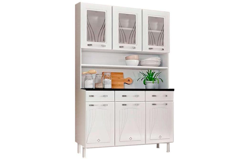 Cozinha Compacta Telasul Kit Star New Aço c/6 Portas e 3 Gavetas 120cm
