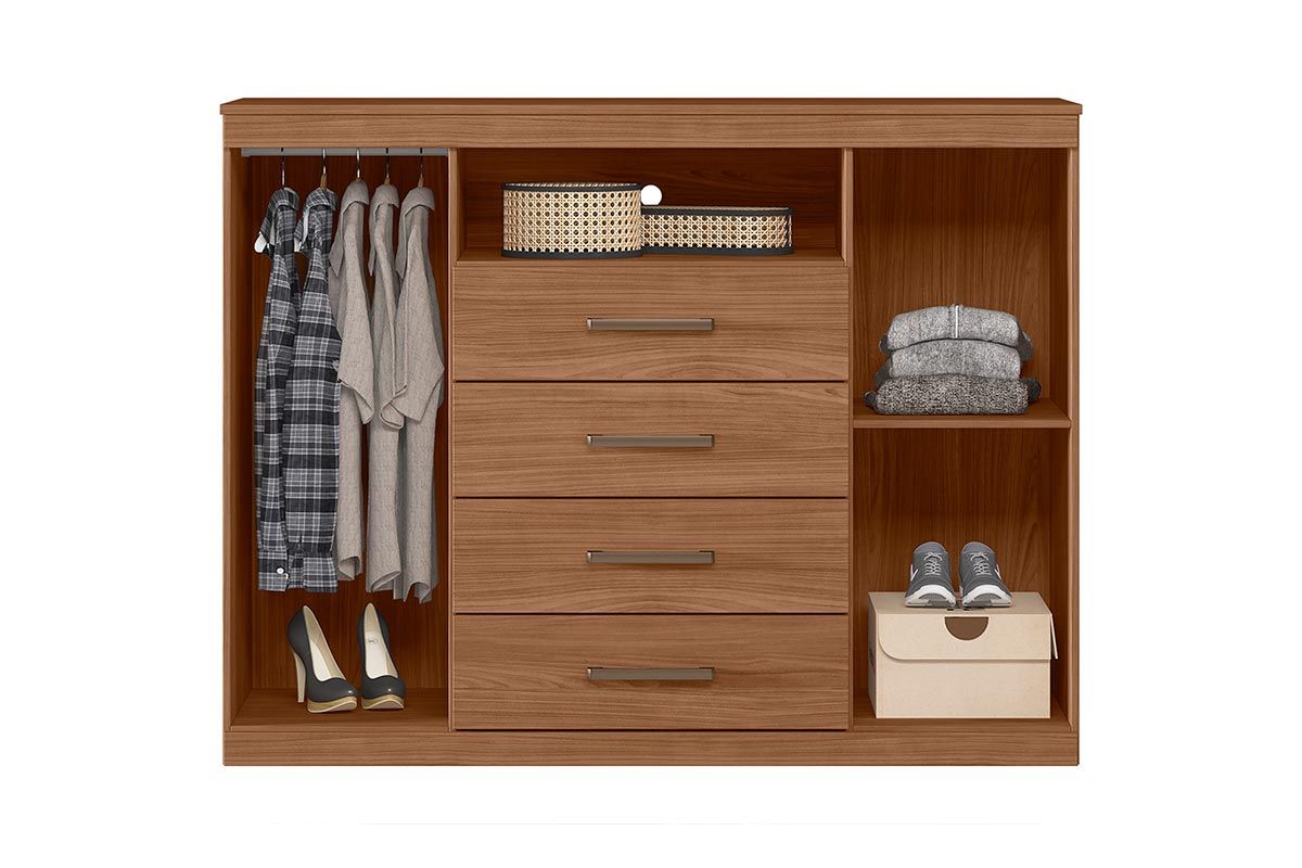Cômoda Master c/2 Portas 1 Nicho e 4 Gavetas S. Andirá Cômoda Master c/2 Portas 1 Nicho e 4 Gavetas S. Andirá