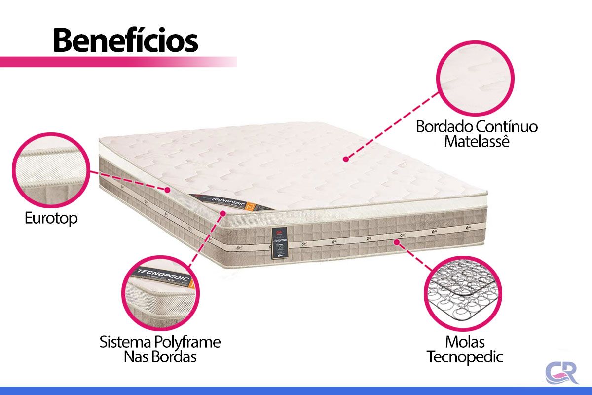 Colchão Molas Tecnopedic Castor Premium Colchão Molas Tecnopedic Castor Premium