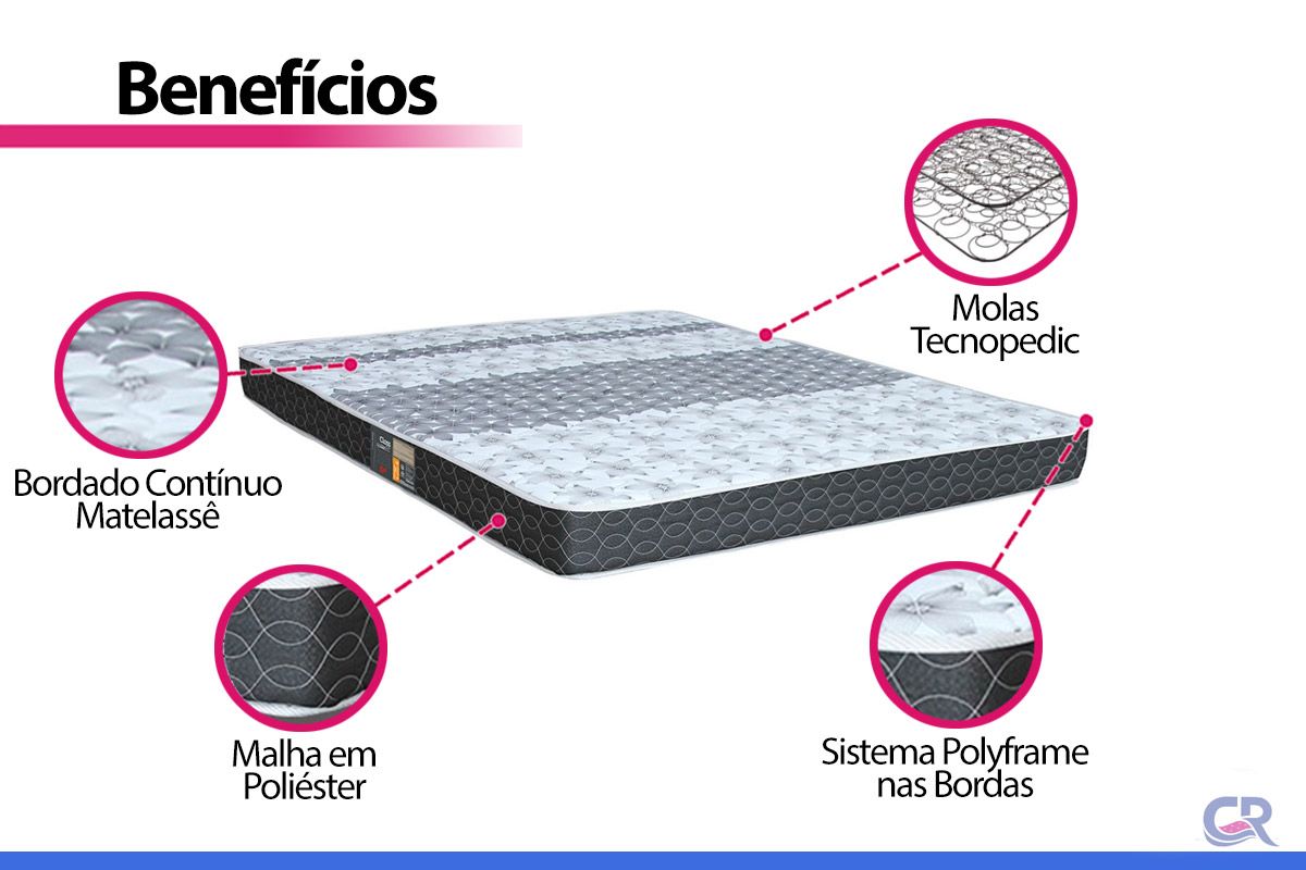 Colchão Molas Tecnopedic Castor Class Slim Colchão Molas Tecnopedic Castor Class Slim