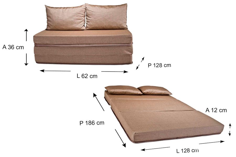 Sofá Cama Casal Luck Puff D23 - Luckspuma Sofá Cama Casal Luck Puff D23 - Luckspuma