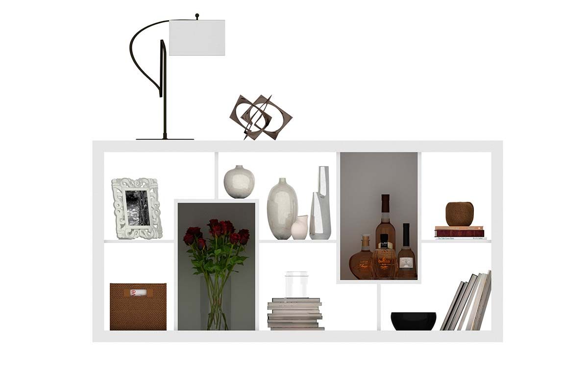 Estante p/ Sala E1712 c/2 Nichos 78x159cm Tecno Mobili Estante p/ Sala E1712 c/2 Nichos 78x159cm Tecno Mobili
