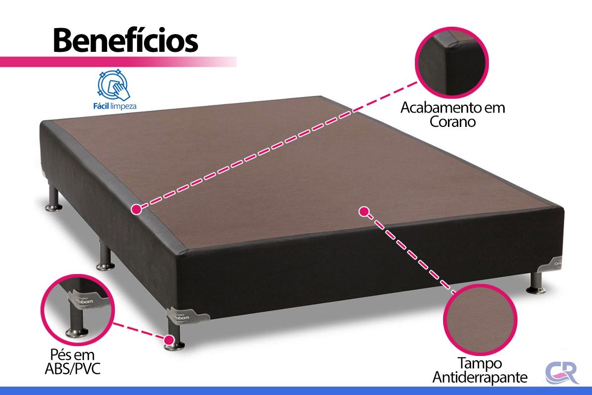 Cama Box Ortobom Corano Black Cama Box Ortobom Corano Black