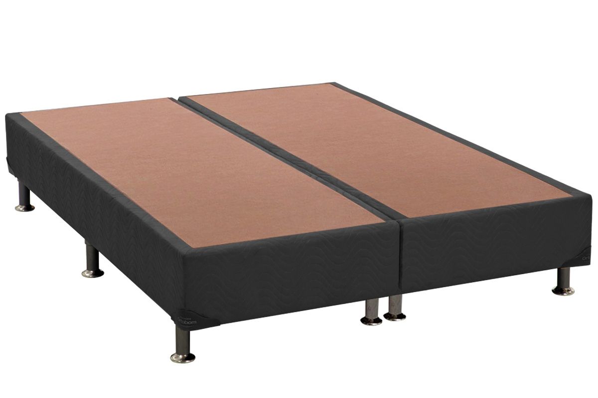 Cama Box Ortobom Suede Gray