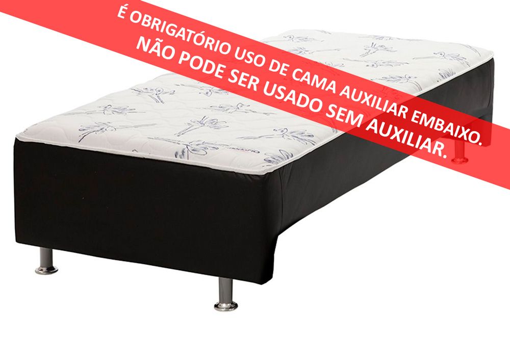 Cama Box c/Aux CRC +Colchão Nero Black Ortobom