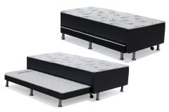 Cama Box c/Aux Filhão +Colchão Nero Black Ortobom