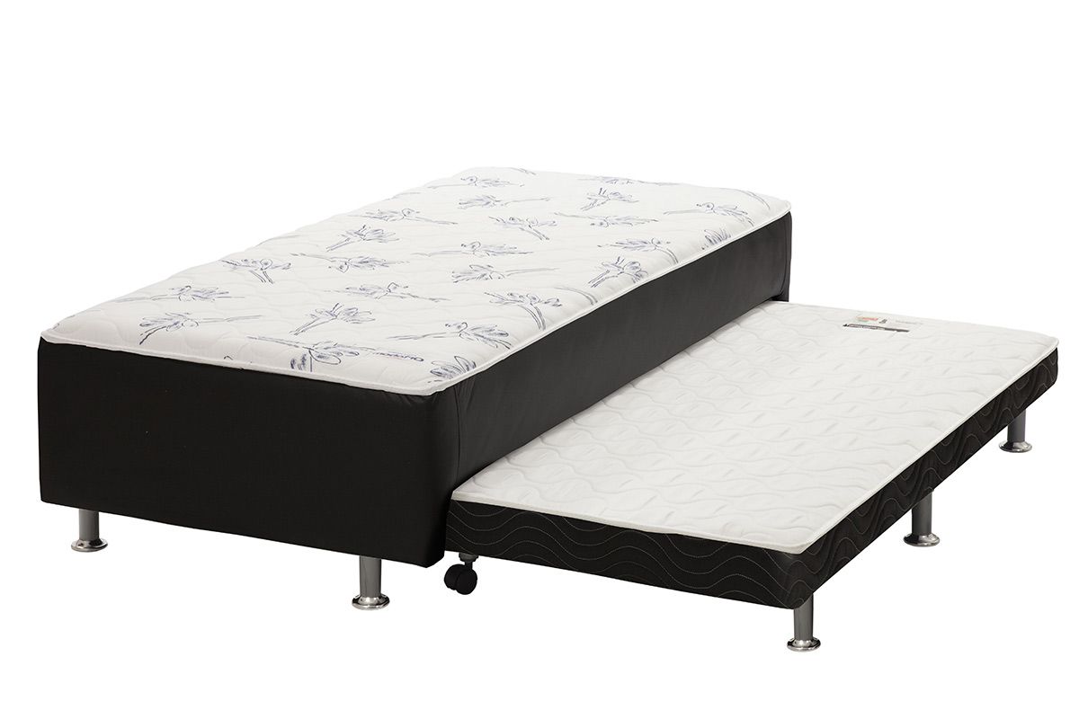 Cama Box c/Aux CRC +Colchão Nero Black Ortobom