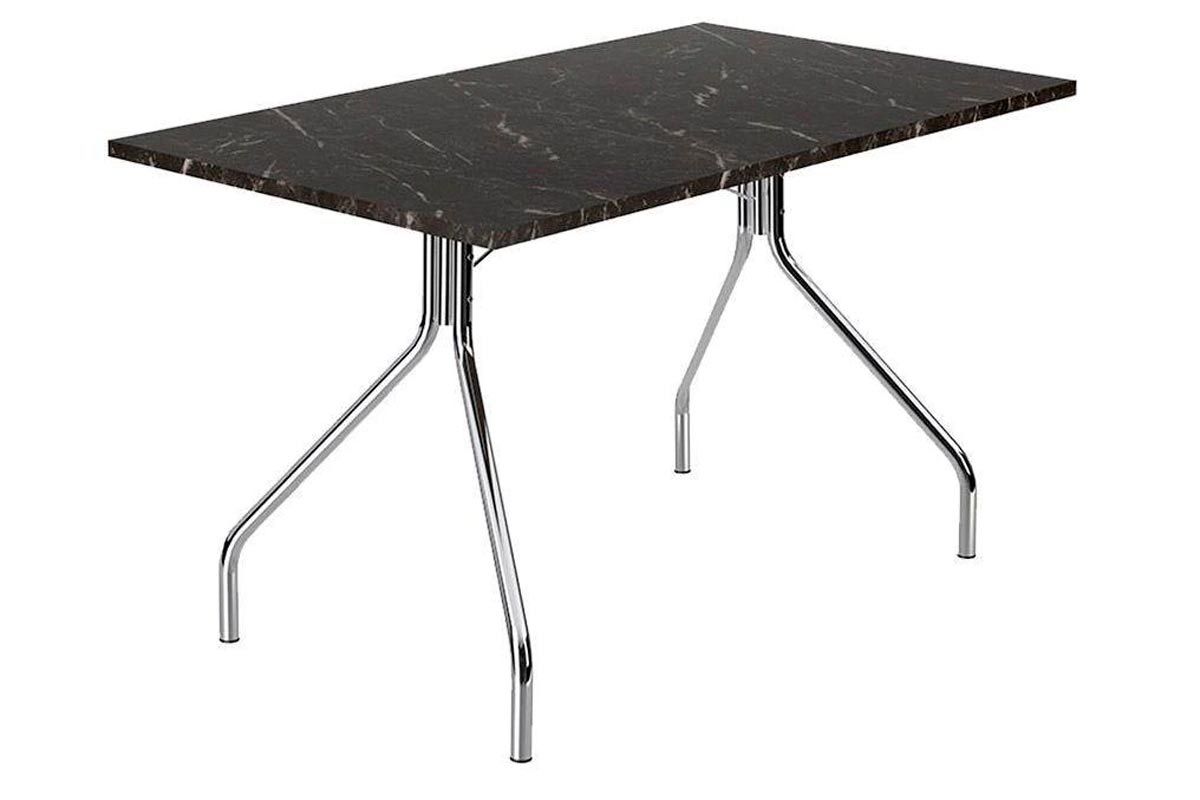Mesa Jantar 1556 Aço c/Tampo Madeirado 136x80cm Carraro