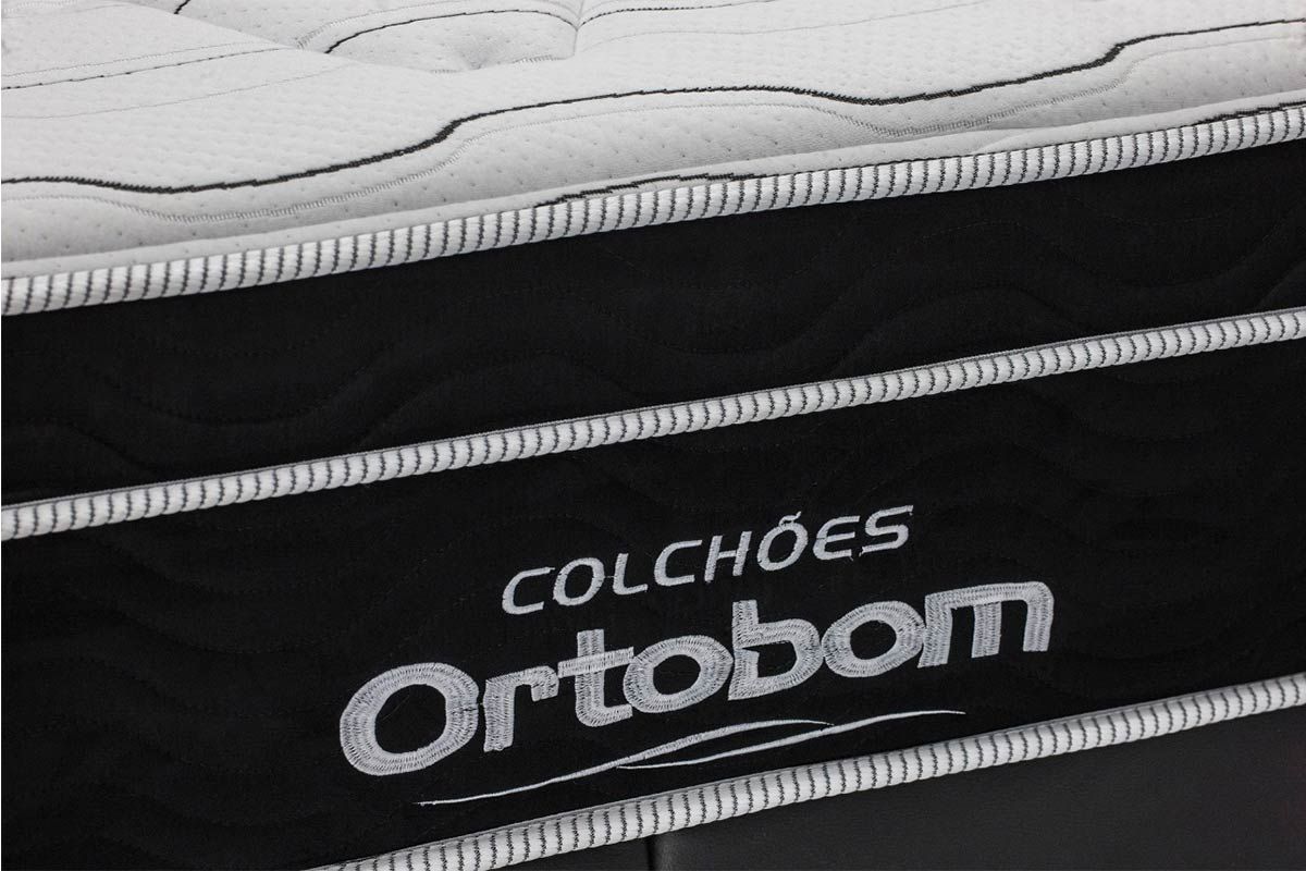 Cama Box CRC +Colchão Molas Elegant Ortobom