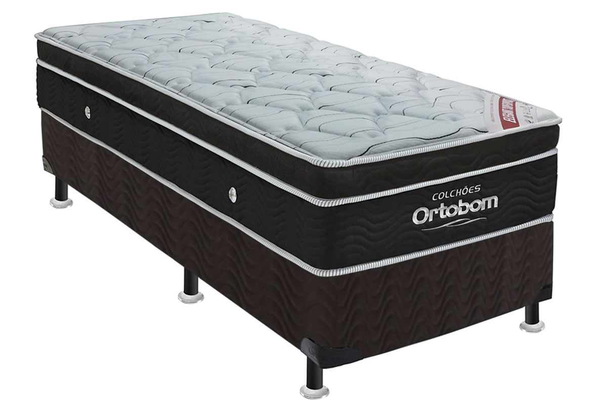 Cama Box CRC +Colchão Molas Elegant Ortobom