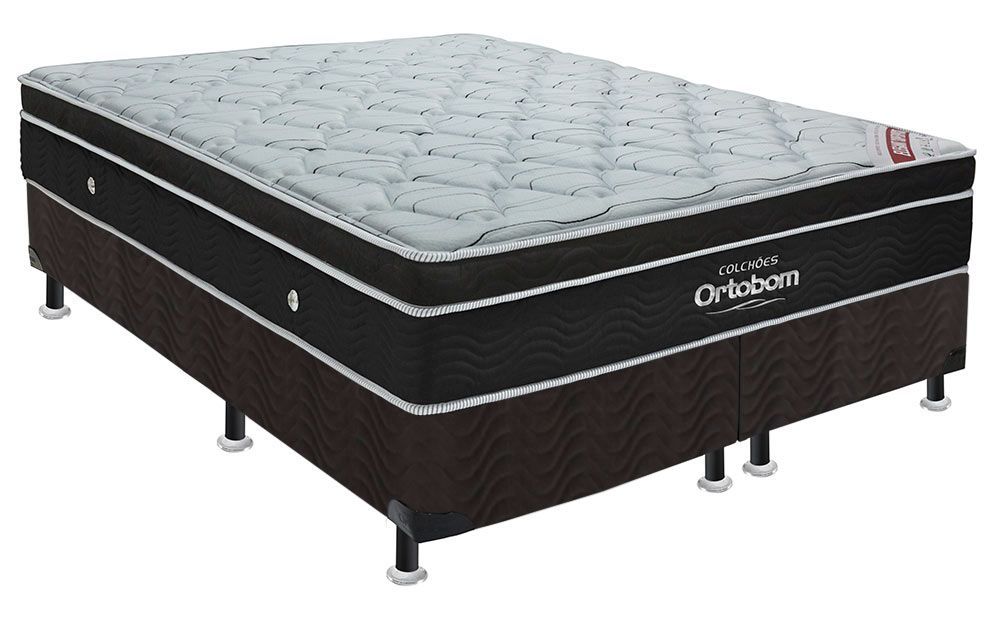 Cama Box CRC +Colchão Molas Elegant Ortobom
