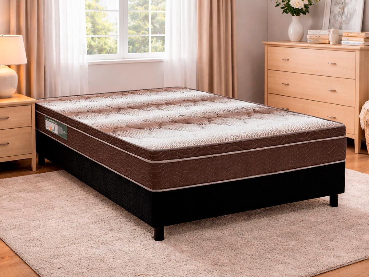 Cama Box CRC +Colchão Ortopédico Light Ortobom