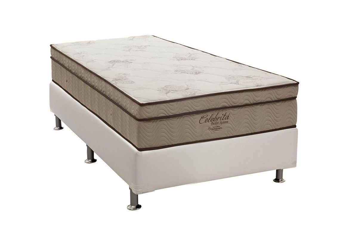 Cama Box CRC +Colchão Molas Celebrita Ortobom