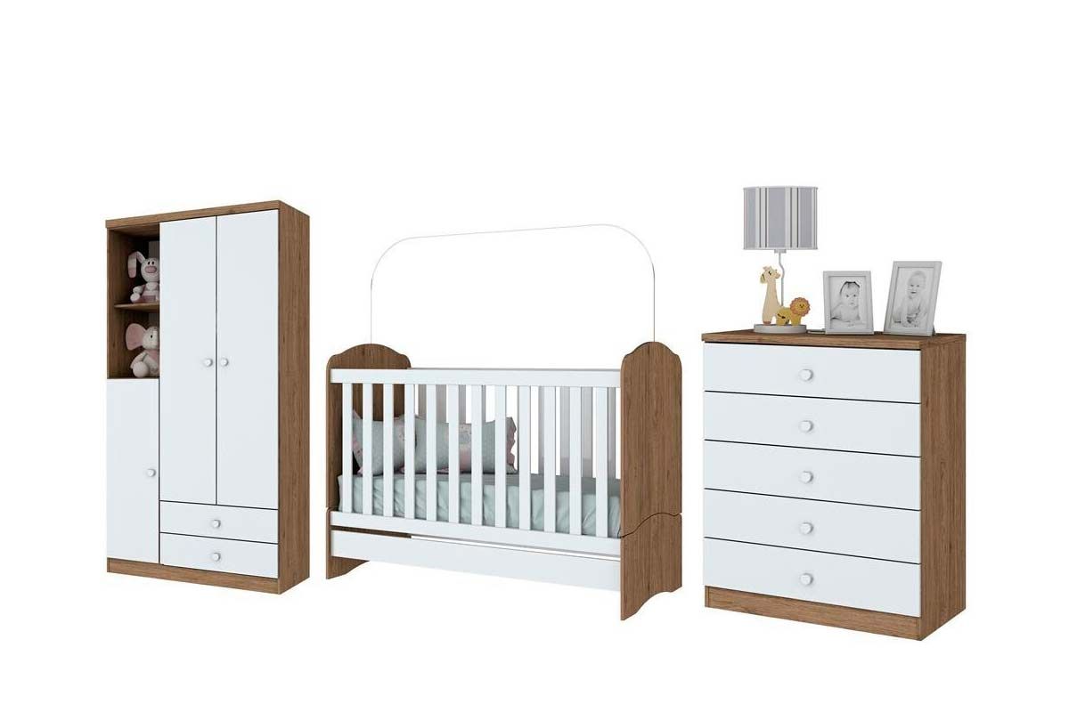 Quarto Infantil Completo Quarto (Bebê) Completo Henn Bala de Menta - Henn