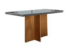 Mesa Jantar Berlim c/Tampo MDF/Vidro 120cm Rufato