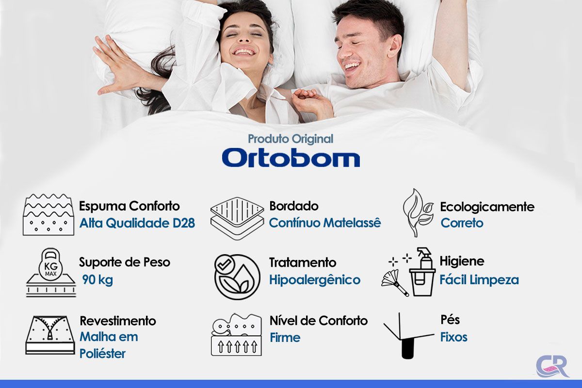 Cama Box Conjugado c/Colchão Union Ortobom Cama Box Conjugado c/Colchão Union Ortobom