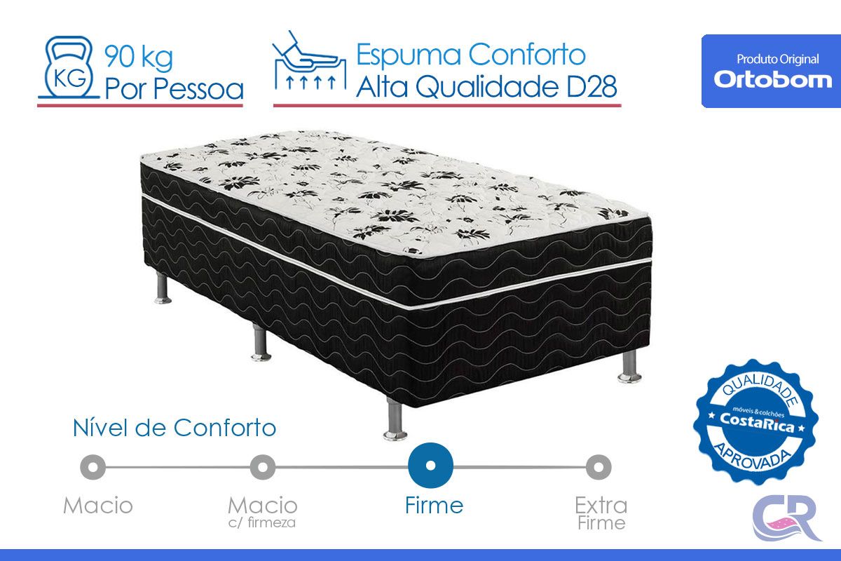 Cama Box Conjugado c/Colchão Union Ortobom Cama Box Conjugado c/Colchão Union Ortobom