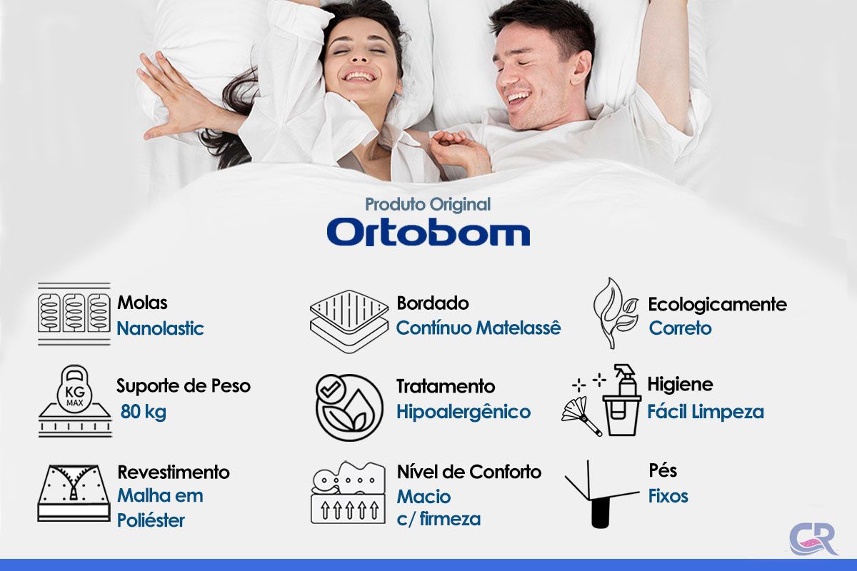 Cama Box Conjugado c/Colchão Spring Dream Ortobom Cama Box Conjugado c/Colchão Spring Dream Ortobom