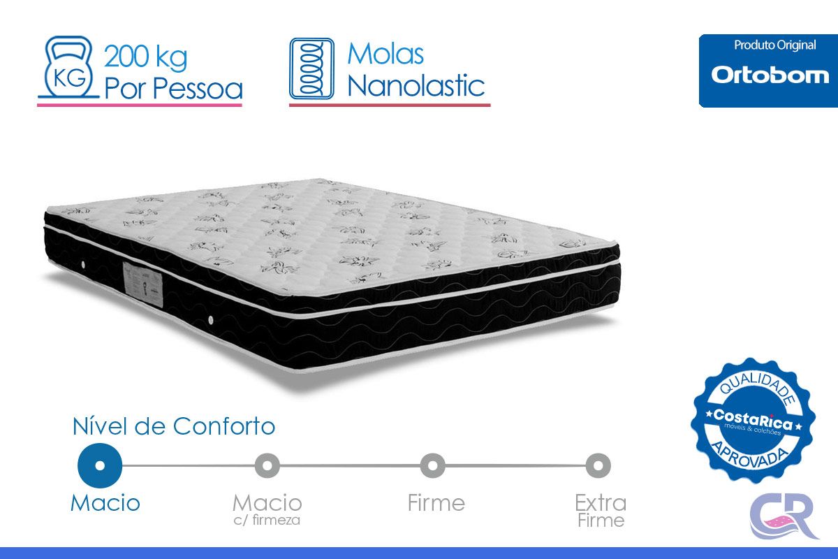 Colchão Molas Nanolastic Ortobom Physical Colchão Molas Nanolastic Ortobom Physical