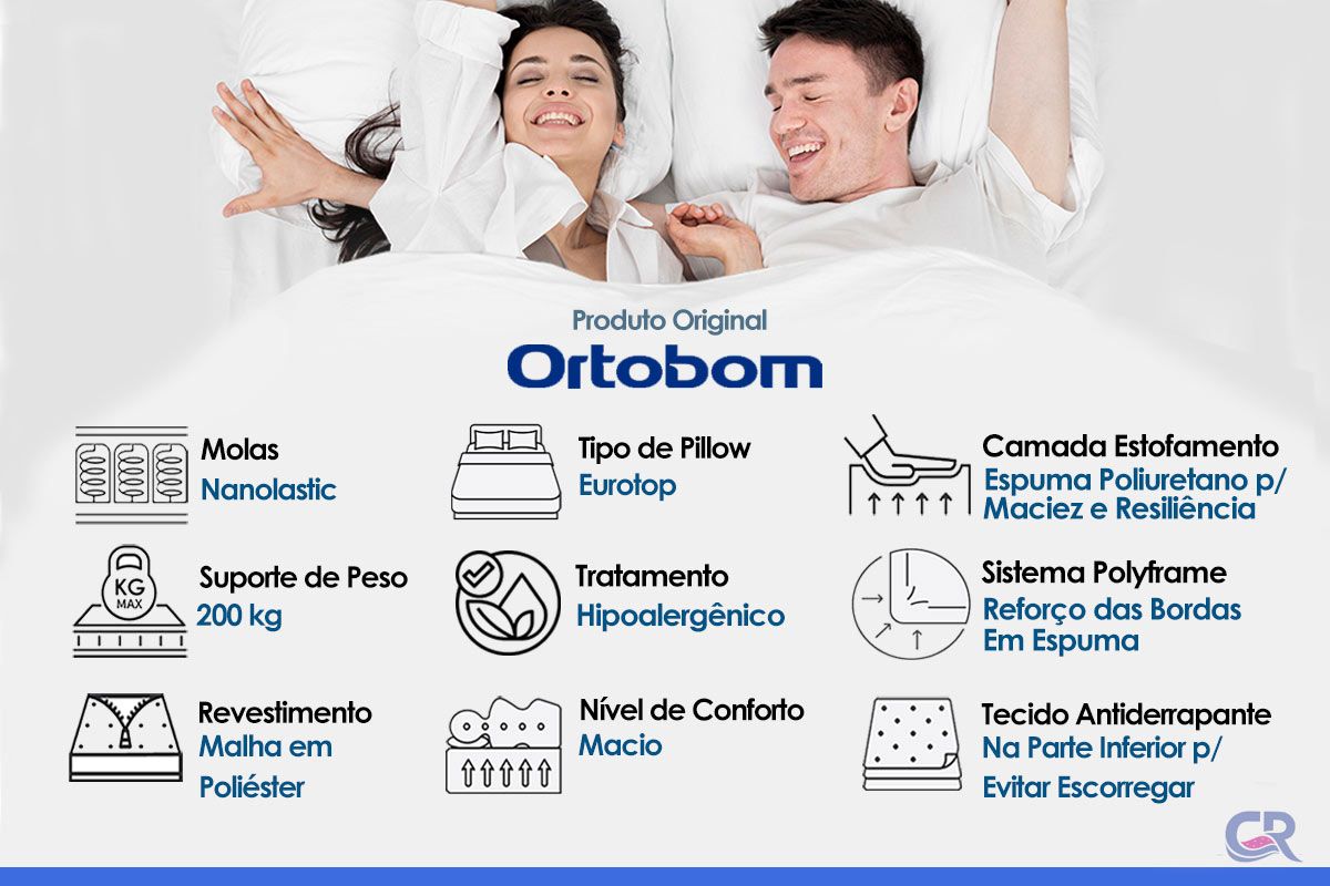 Colchão Molas Nanolastic Ortobom Physical Colchão Molas Nanolastic Ortobom Physical