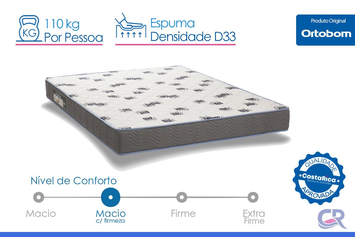 Colchão D33 Ortobom Light Colchão D33 Ortobom Light