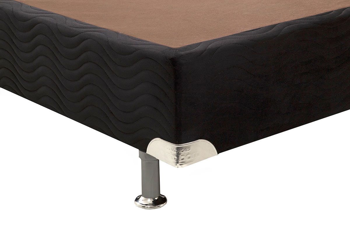 Cama Box Ortobom Suede Black Cama Box Ortobom Suede Black