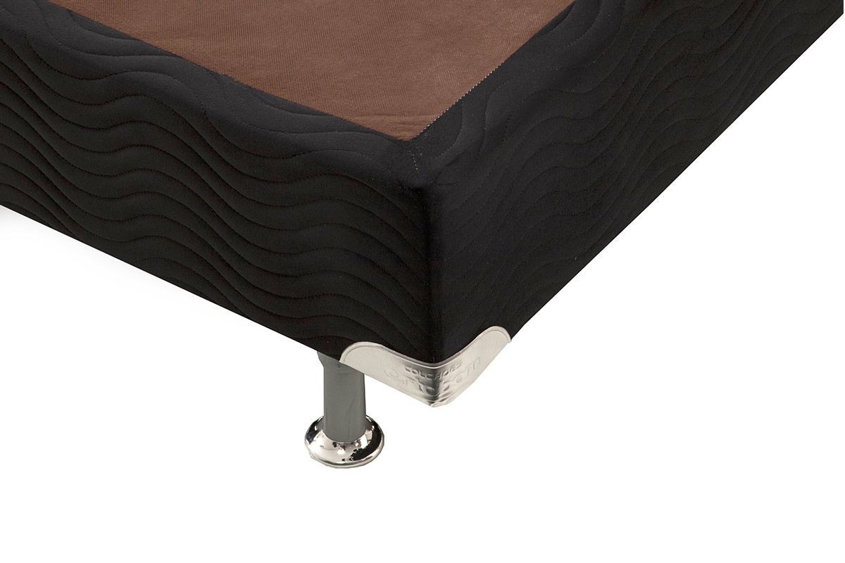 Cama Box Ortobom Suede Black Cama Box Ortobom Suede Black