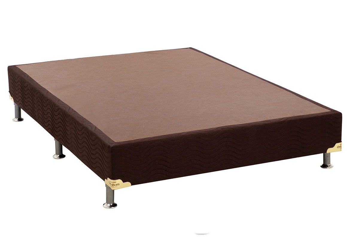 Cama Box Ortobom Suede BrownCasal - 138x188x23